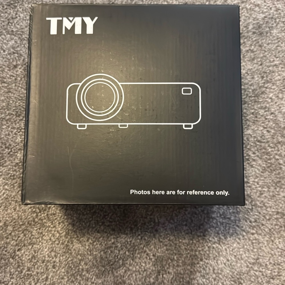 TMY Black Projector Indoor/Outdoor with foldable screen